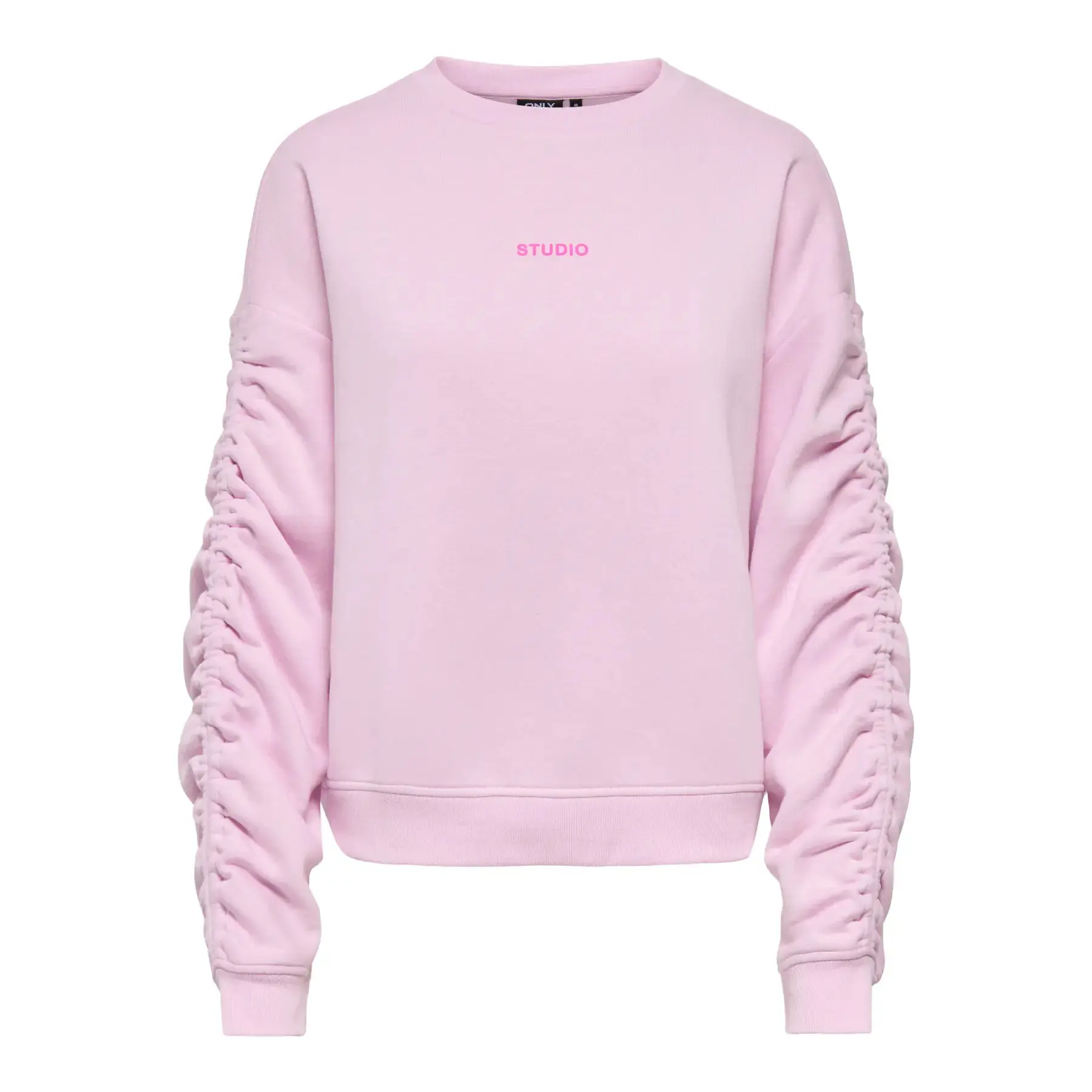 Felpa con maniche arricciate donna