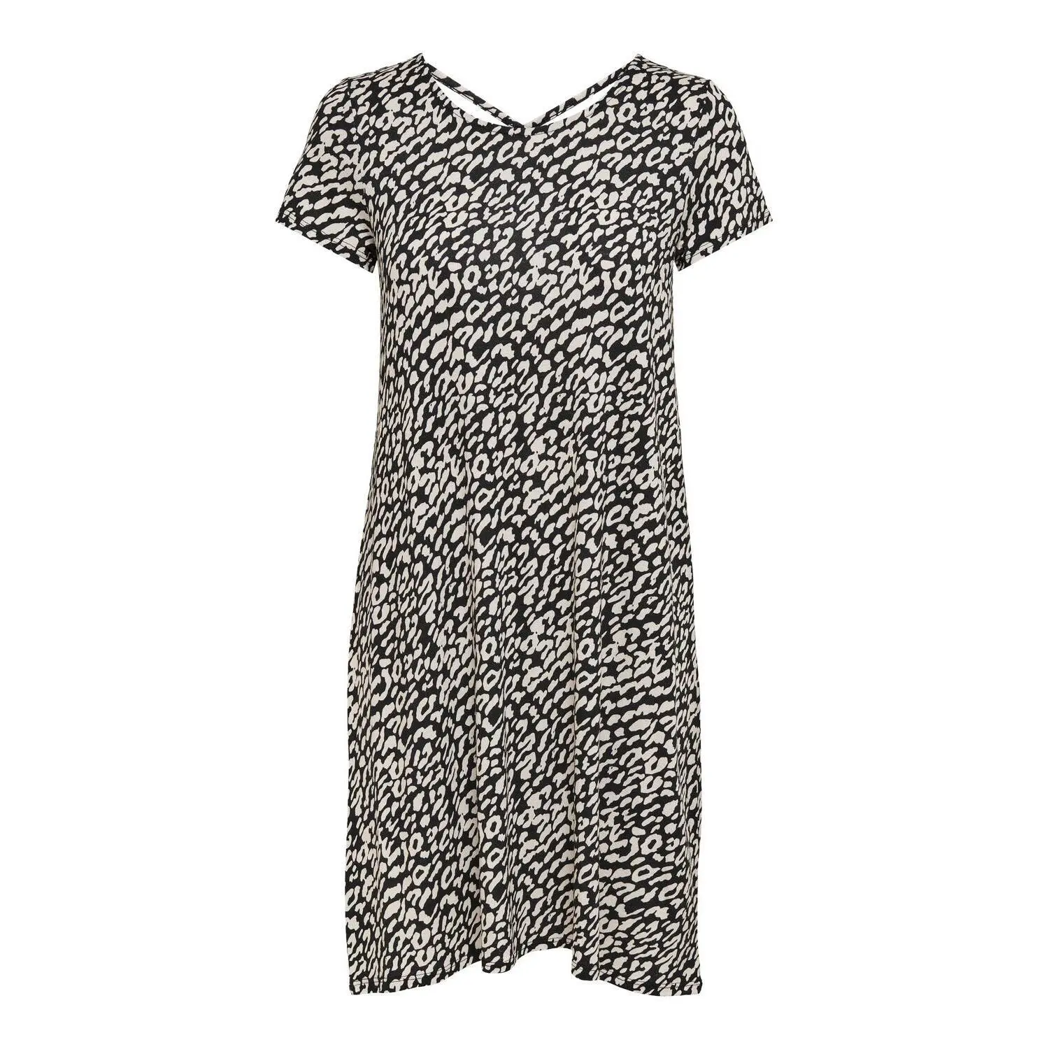 5715206084369 - Onlbera back Lace up S S Dress JRS NOOS Kurzes Kleid leopard in L
