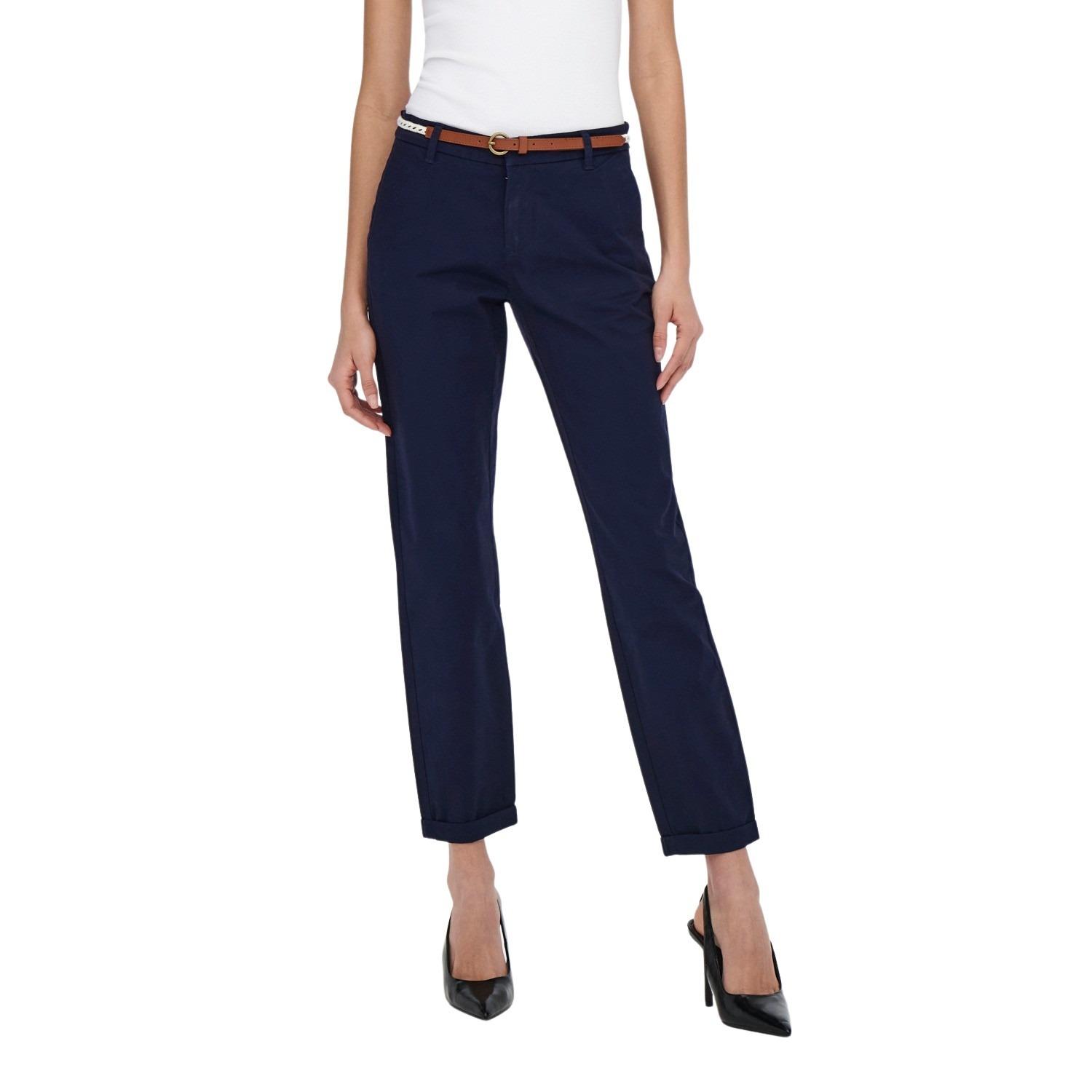 Pantaloni chino da donna con cintura in cotone  Biana CC