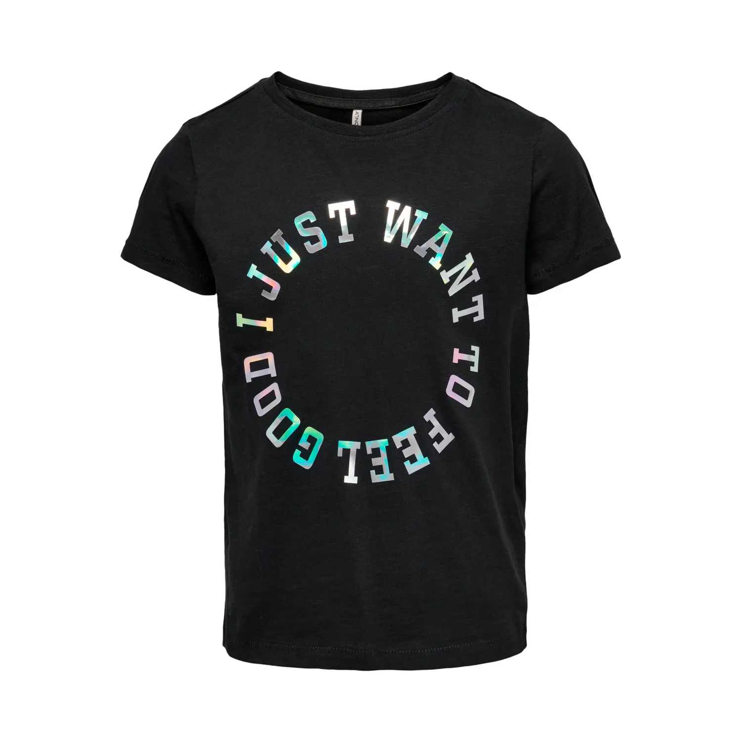 5715316524793 - Kids ONLY Ghita Foil Top T-Shirt schwarz in 158 164