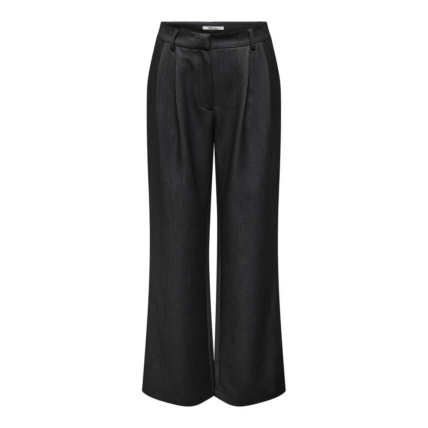 Onlhattie Hw Pleat Mel Str Pant Tlr, Nero, 38W X 32L-image