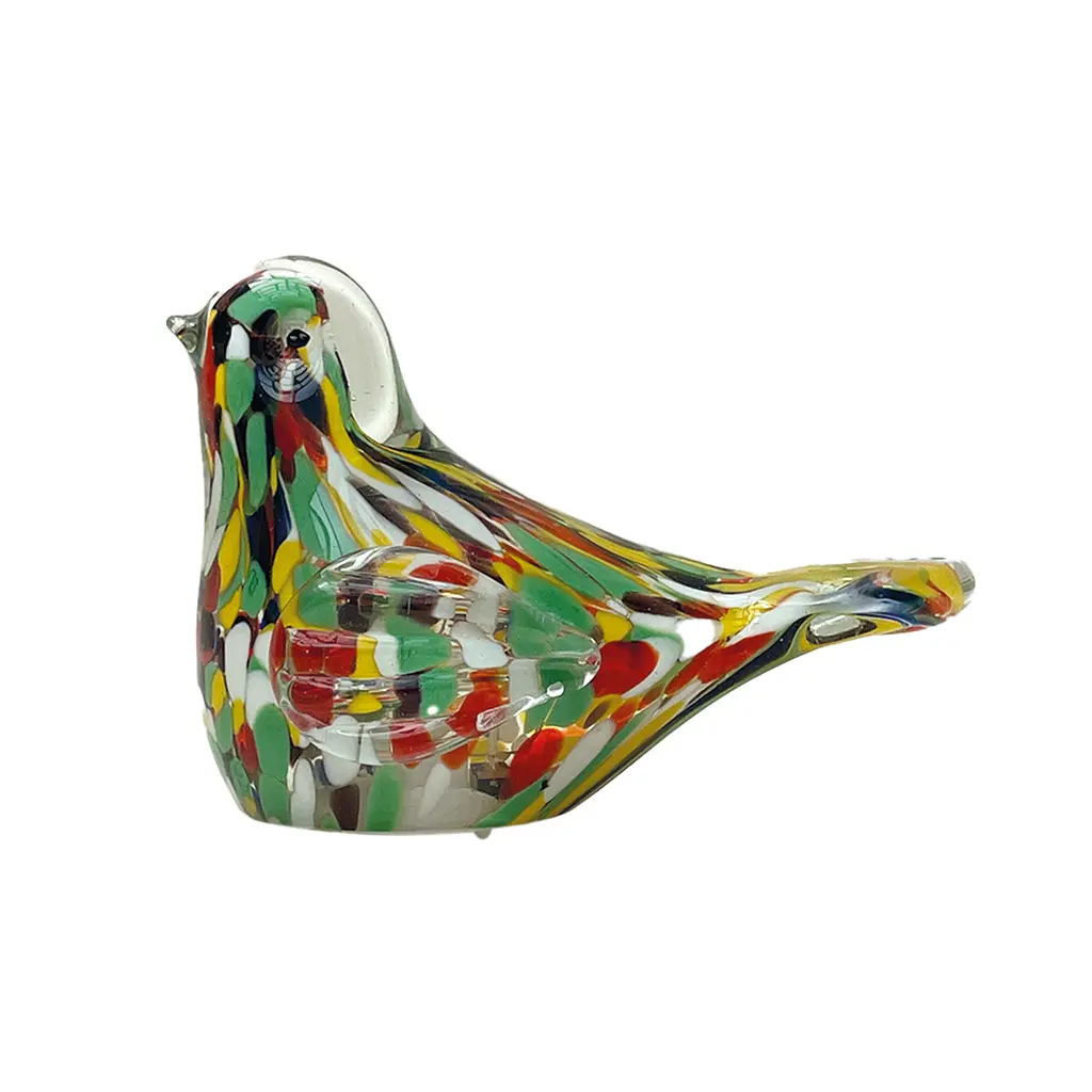 Opjet Multicolore Led Decorative Glass Speckled Bird