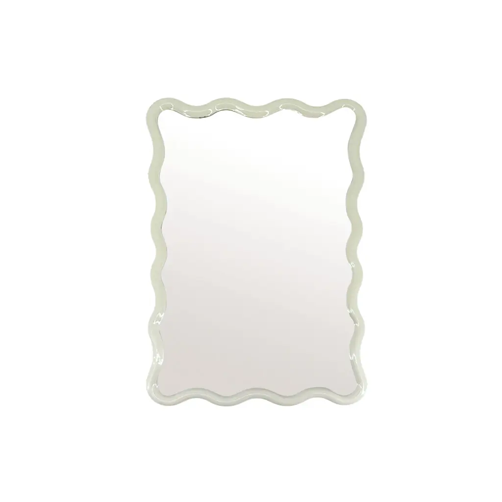 Opjet Blanc Wavy Rectangle Wall Mirror