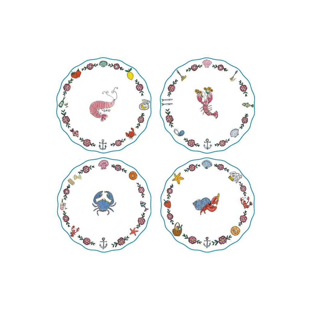 Dessertteller Krustentiere Opjet (x4)
