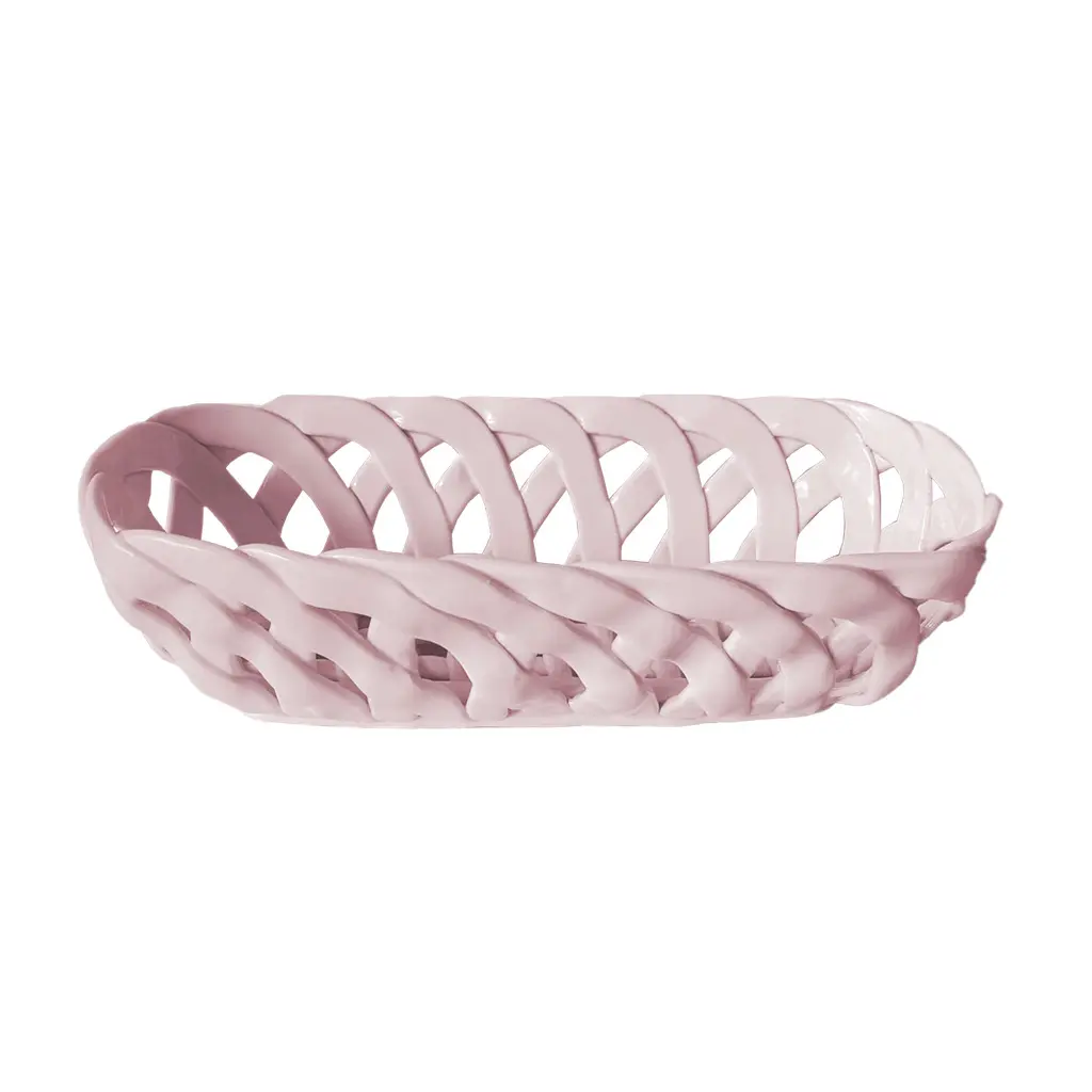 Opjet Rose Decorative Ceramic Rectangular Basket Gm