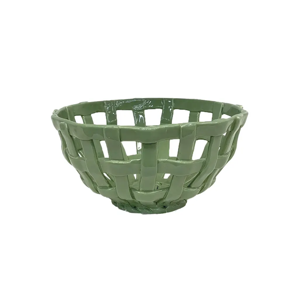 Opjet Vert Round Ceramic Basket