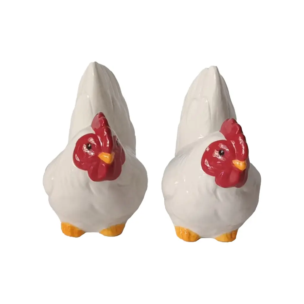 Opjet Blanc Decorative Salt And Pepper Shakers Roosters
