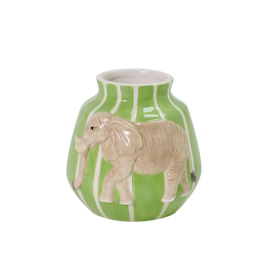 Opjet Vert Vase Éléphant