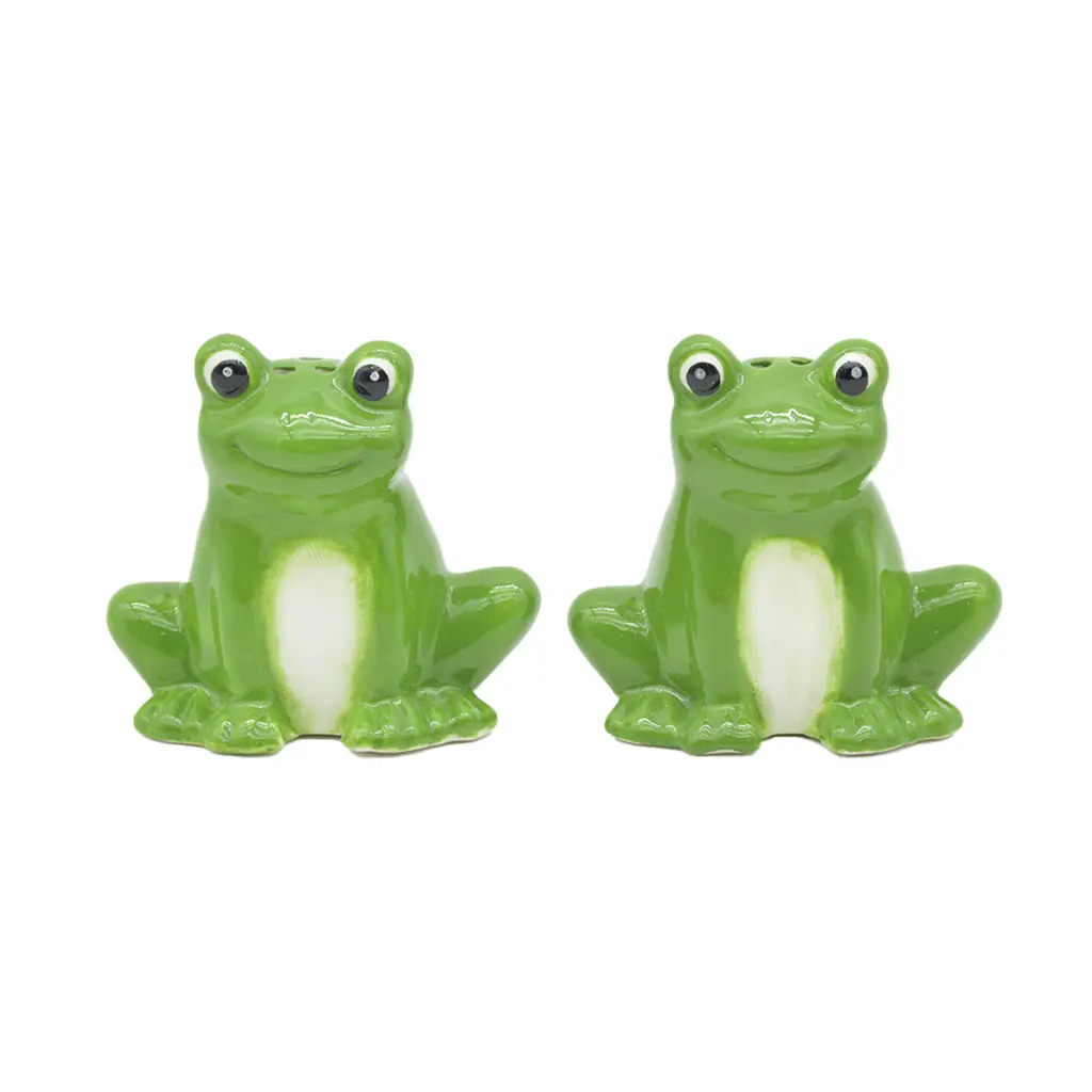 Opjet Vert Frog Salt And Pepper Shakers