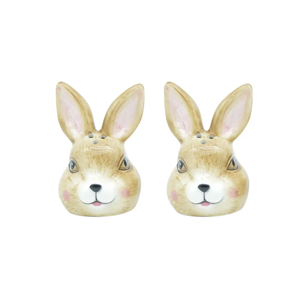 Opjet Beige Rabbit Salt And Pepper Shakers