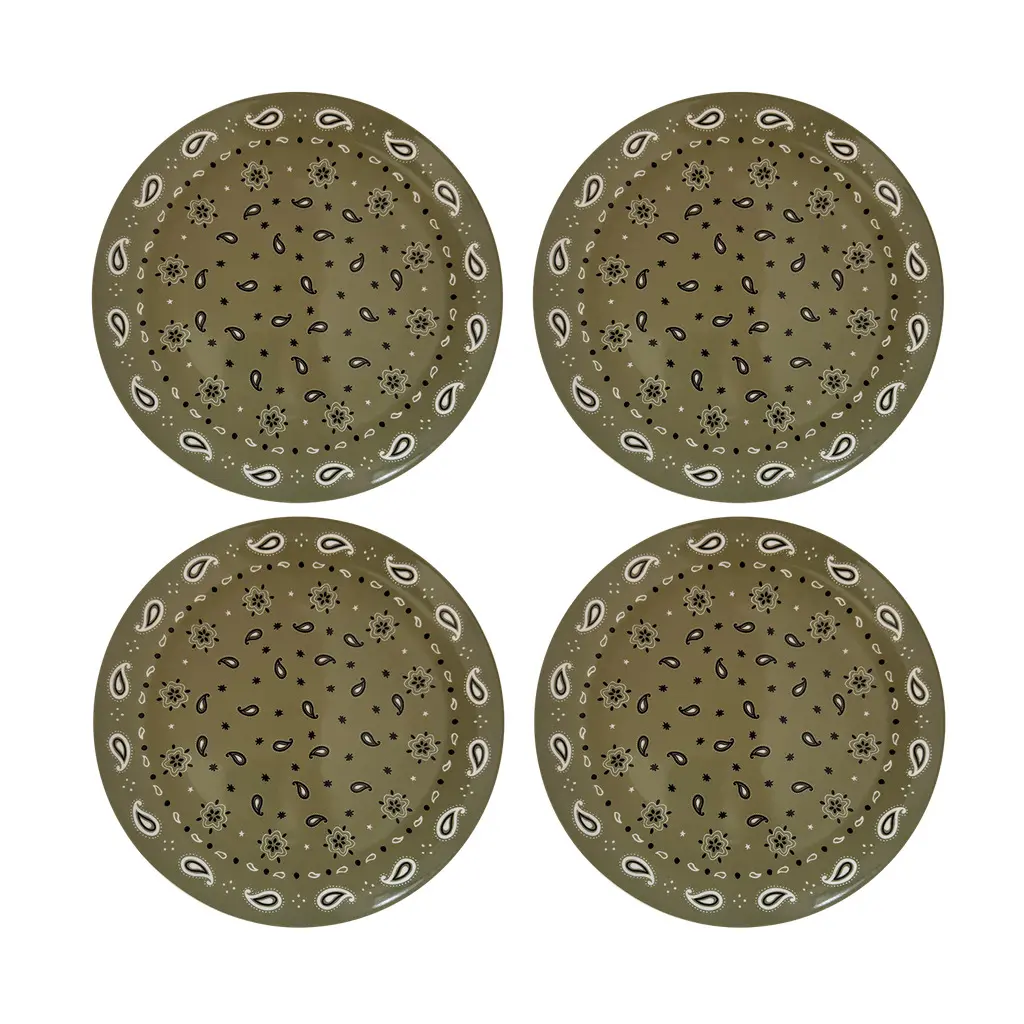 Flache Bandana-Teller Opjet (x4)