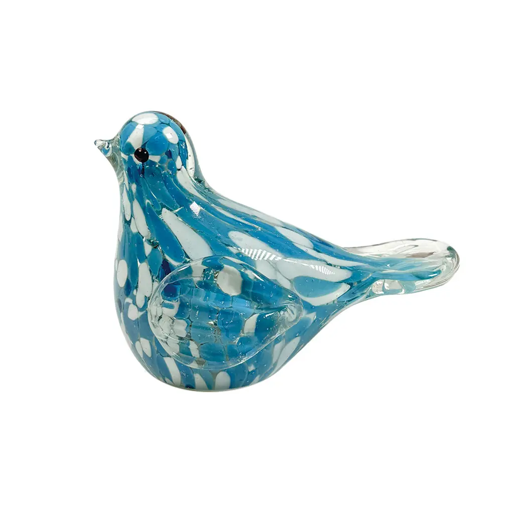 Opjet Bleu Led Decorative Glass Speckled Bird