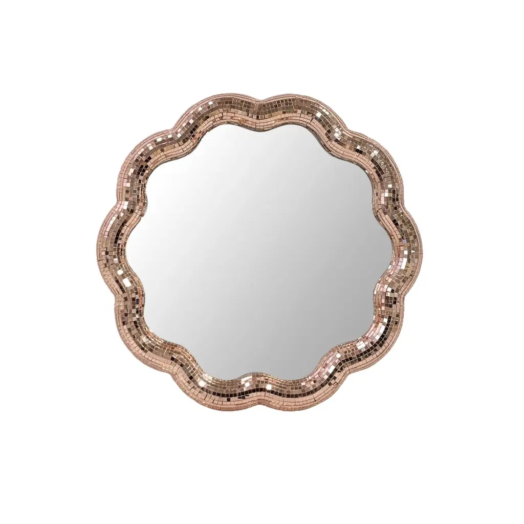 Opjet Rose Wavy Round Disco Mirror