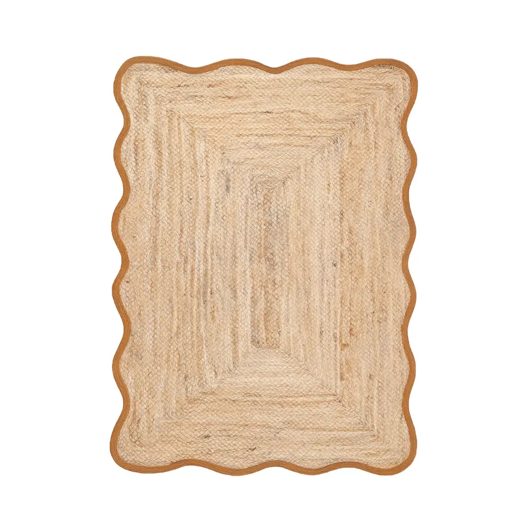 Tapis en Jute mit Wellenrand Opjet