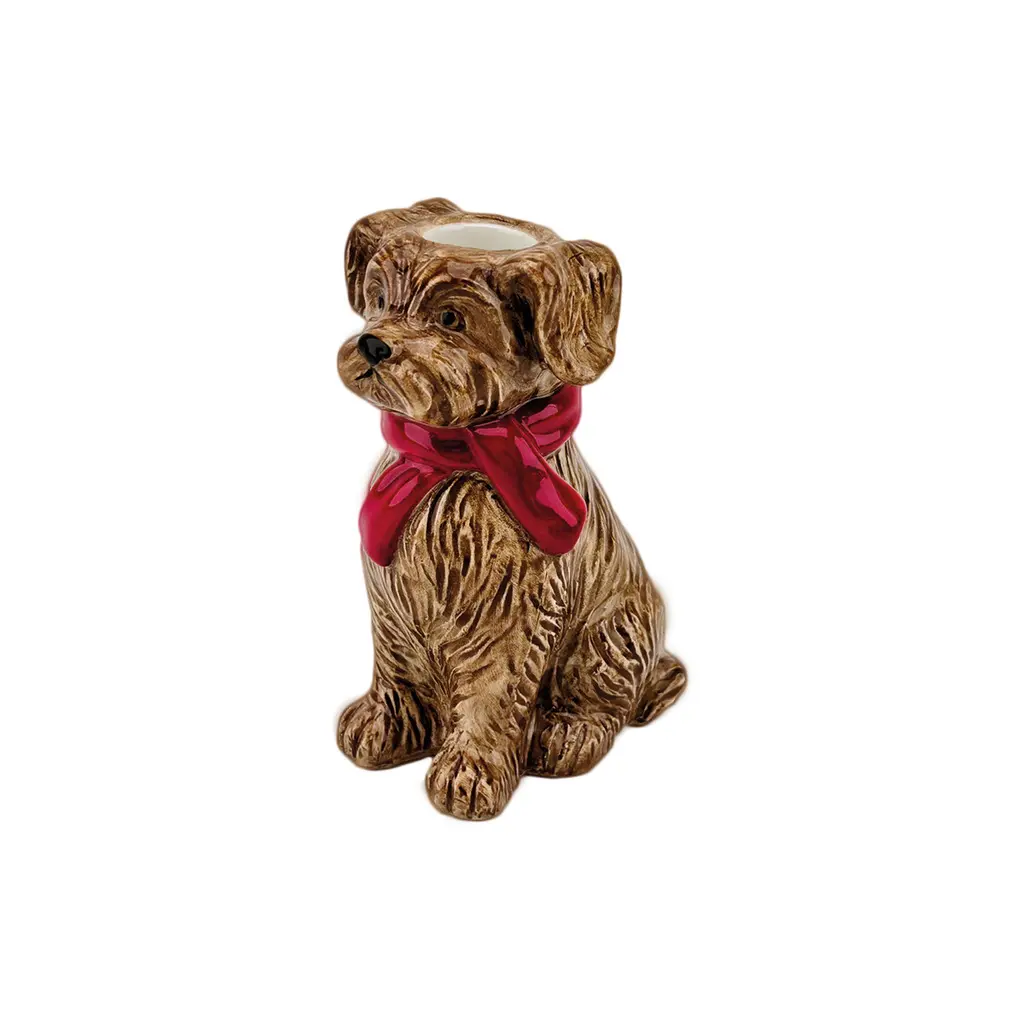 Opjet Marron Puppy-Shaped Candle Holder