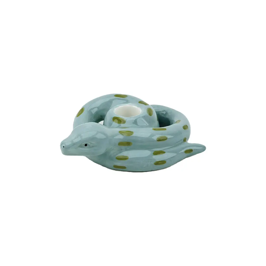 Opjet Bleu Serpent-Shaped Candle Holder