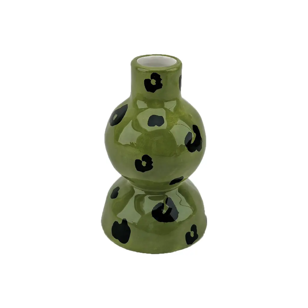 Opjet Vert Bougeoir Soliflore Organic Leopard