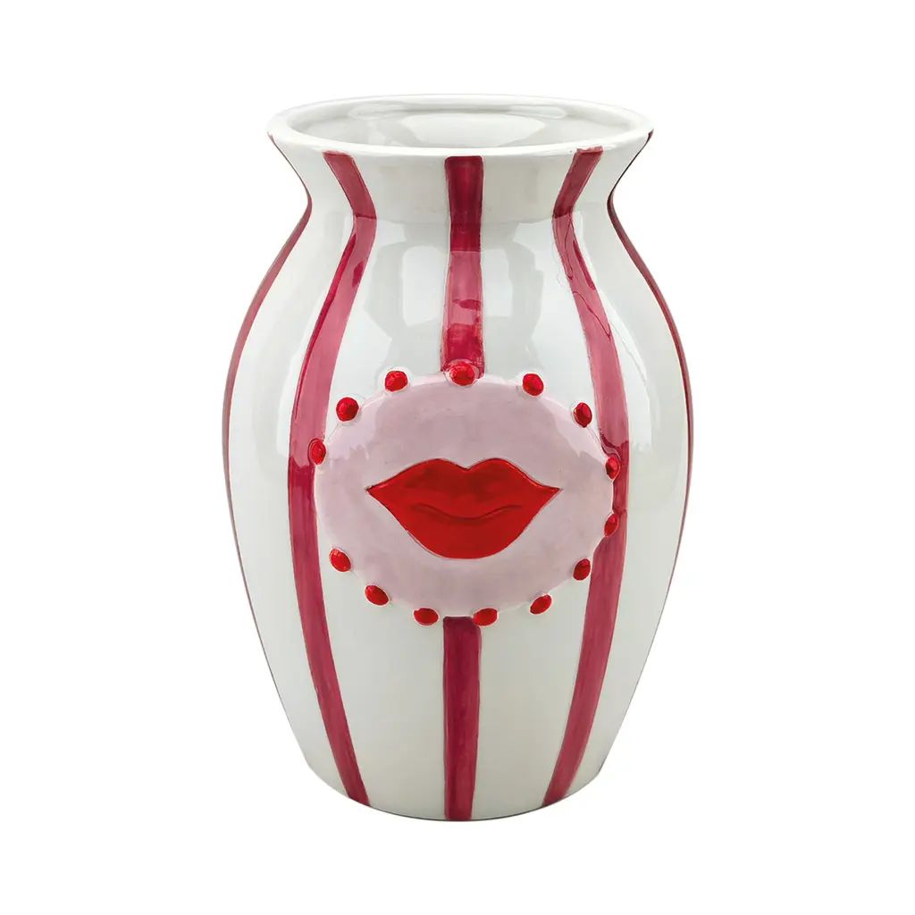 Opjet Rouge Vase Rayure Bouche