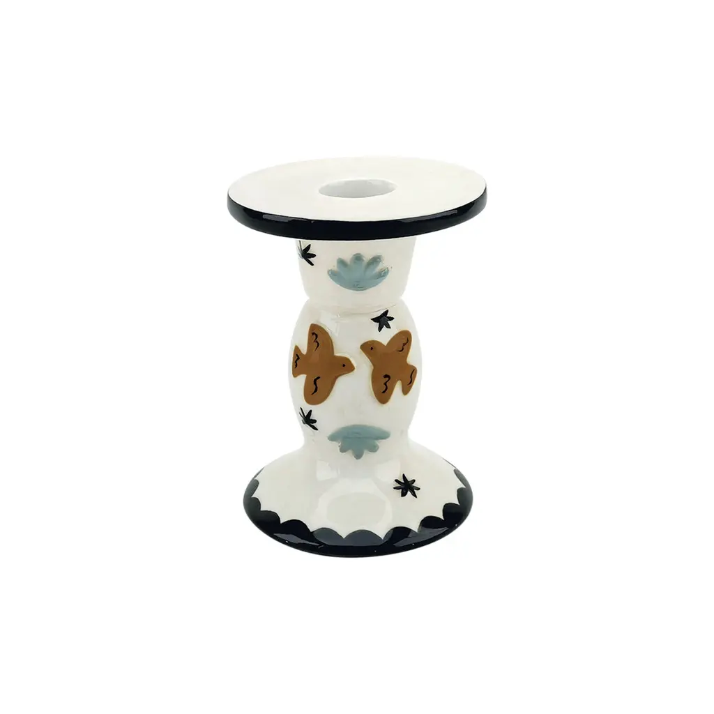 Opjet Blanc Love Birds Candle Holder