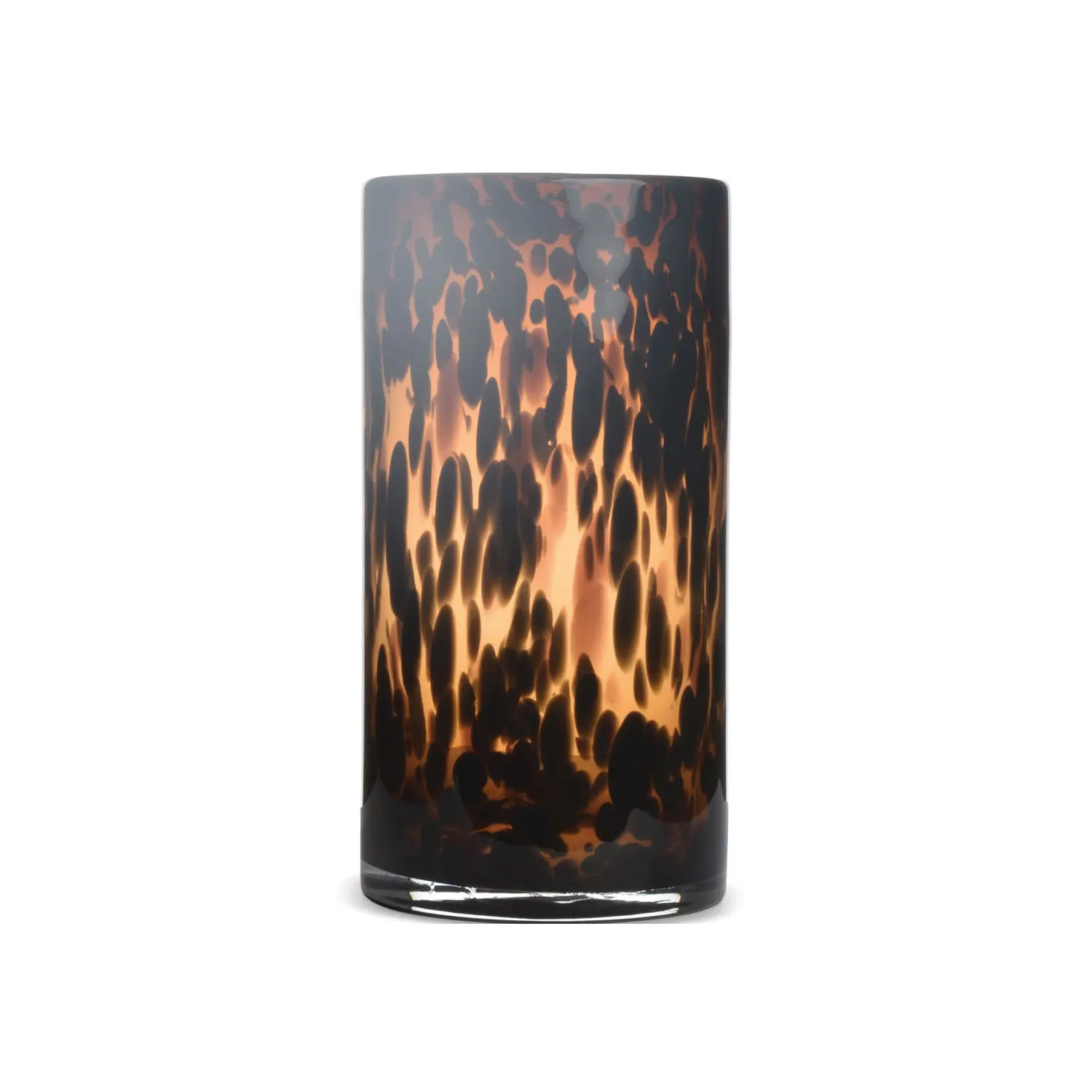 Opjet Marron Leopard Tube Vase Gm