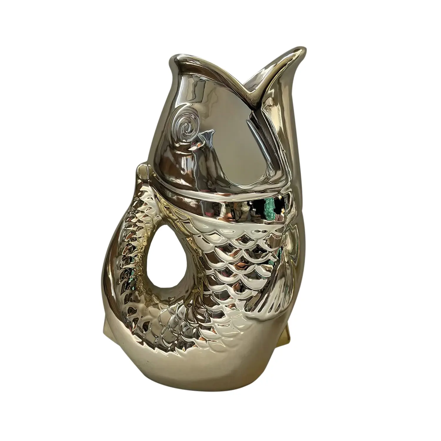 Opjet Doré Ceramic Fish Vase Gm