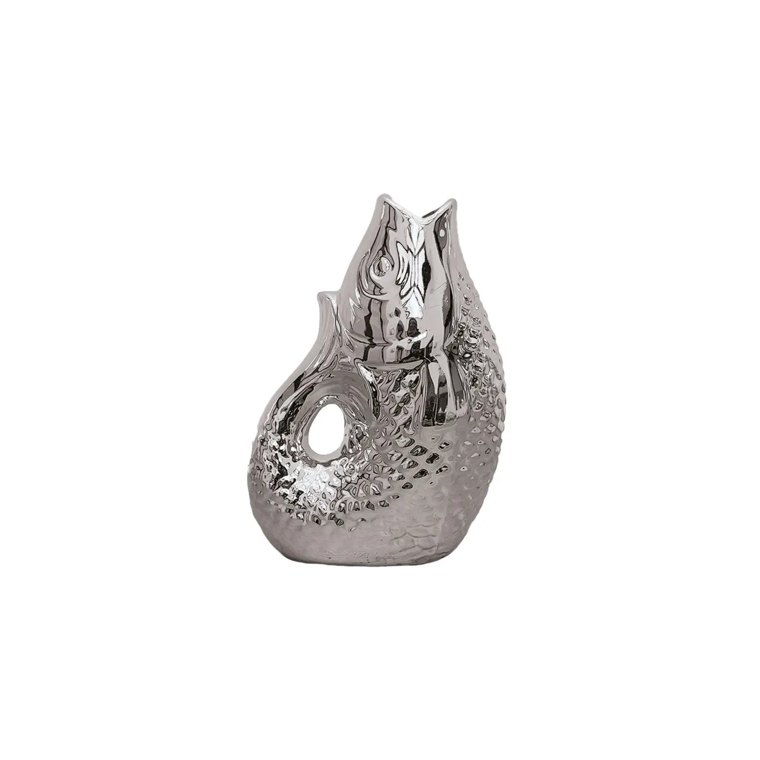 Opjet Argenté Ceramic Fish Vase Pm