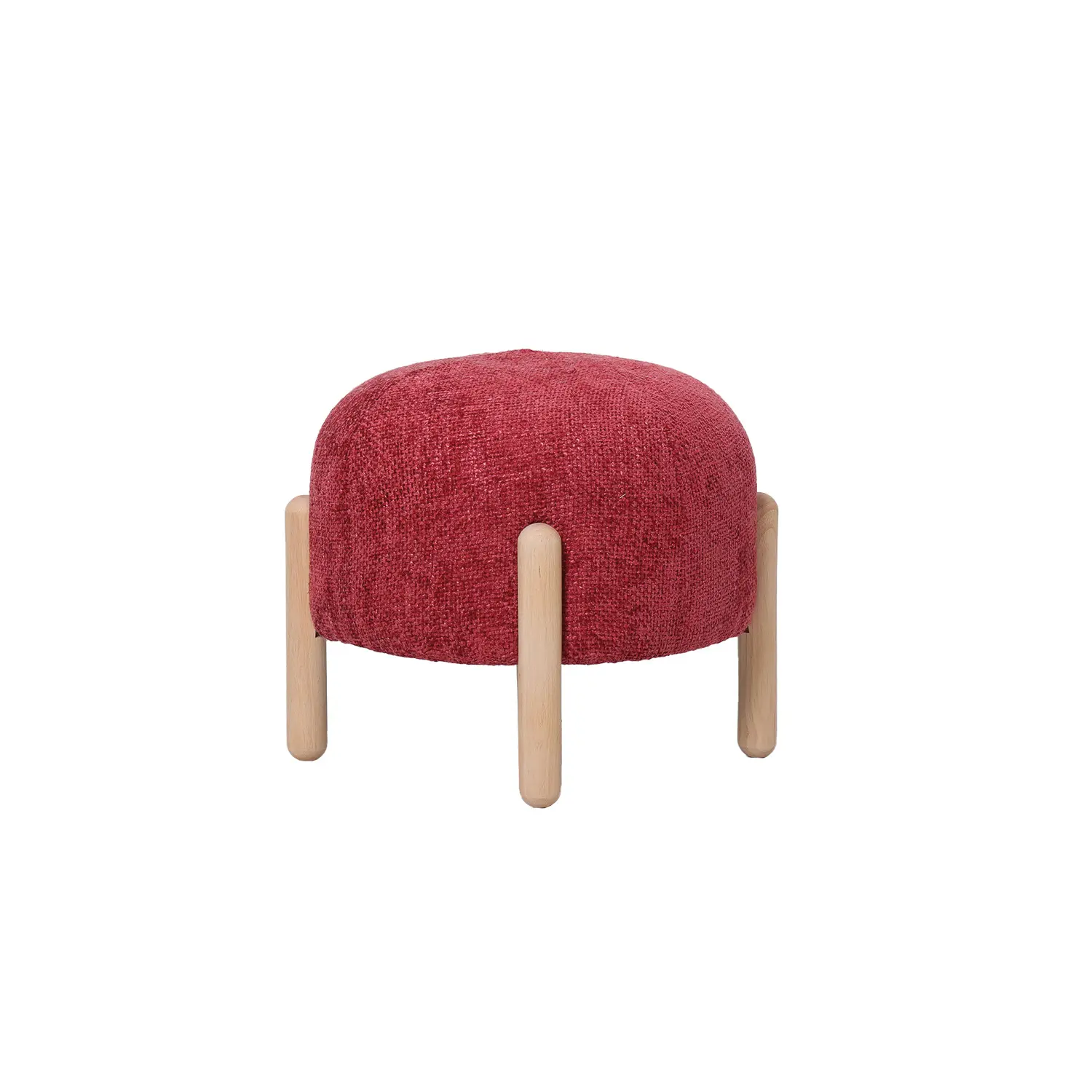 Runder Chenille-Gewebehocker Opjet