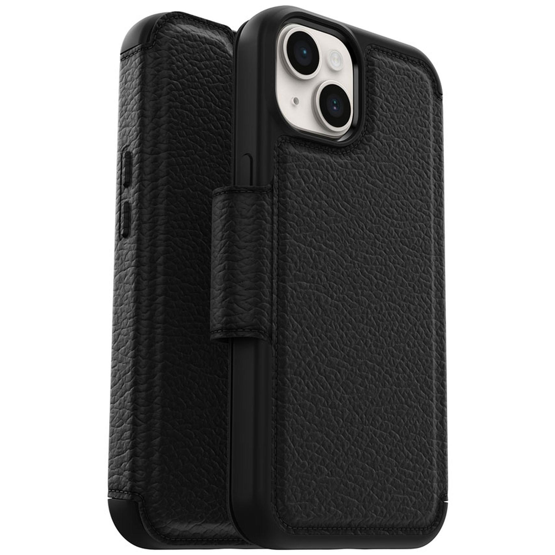 0840262395939 - Otterbox Strada Folio Case für das Apple iPhone 13 & 14 - Shadow Black (Retail)