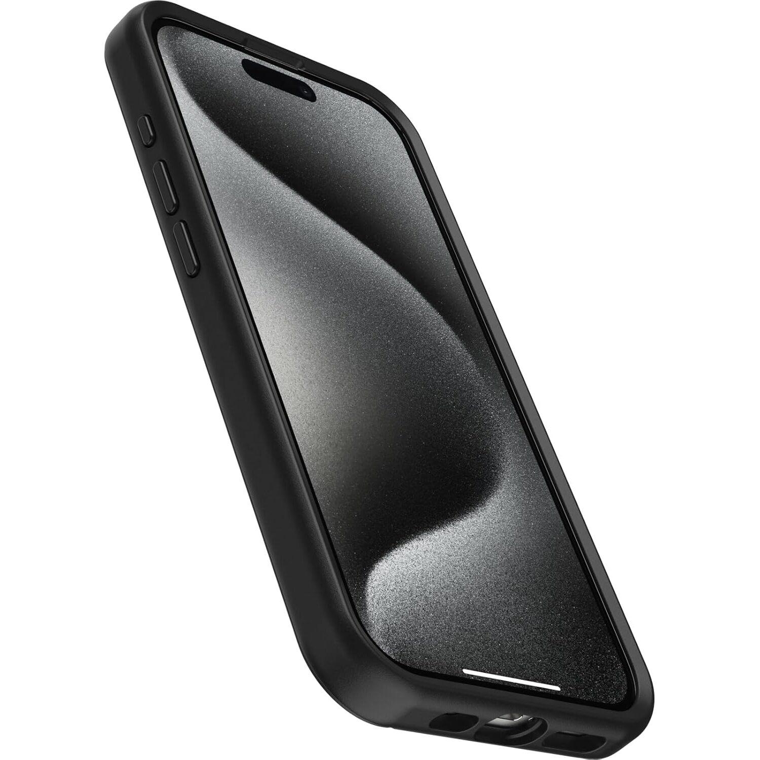 0840304745302 - Otterbox Symmetry Backcover Apple iPhone 15 Pro Schwarz MagSafe kompatibel