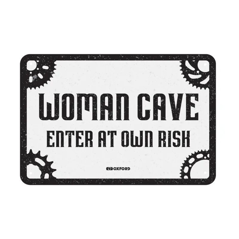 Metallplatte Garage Oxford Woman Cave
