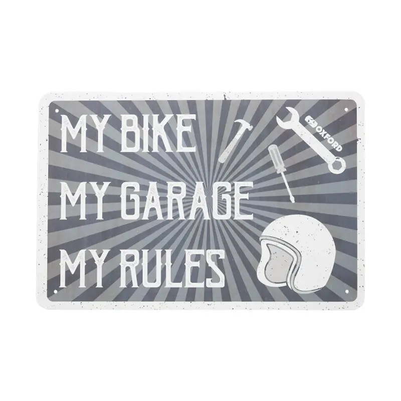 Metallplatte Garage Oxford My Rules