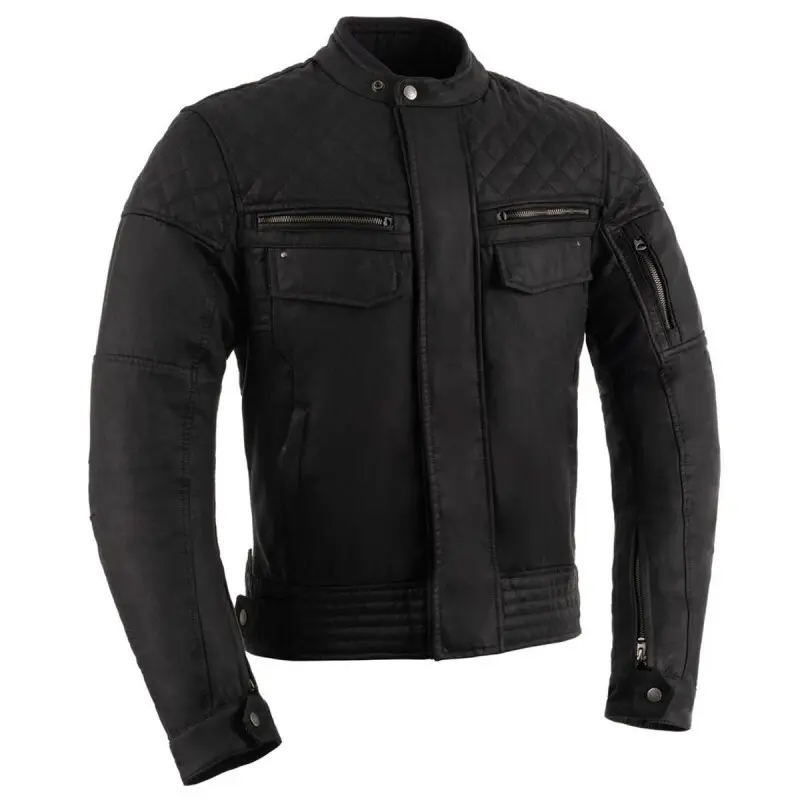 Motorradjacke Oxford Wax Cirée Kaki Hardy 2.0 L