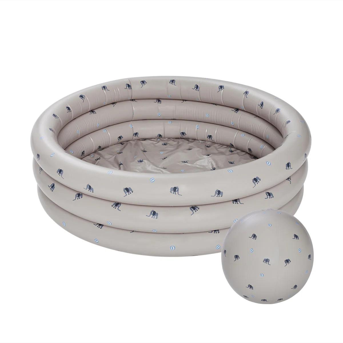 5712195078485 - Großer aufblasbarer Pool mit Strandball Elephants