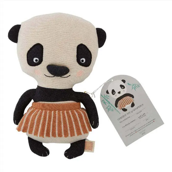 5712195025403 - Mini-Stofftier aus Baumwolle Ours Panda
