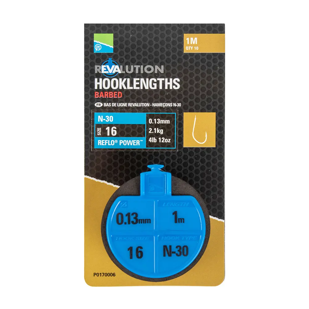 Vordere Reihe Preston revalution hooklengths n30 (x10)