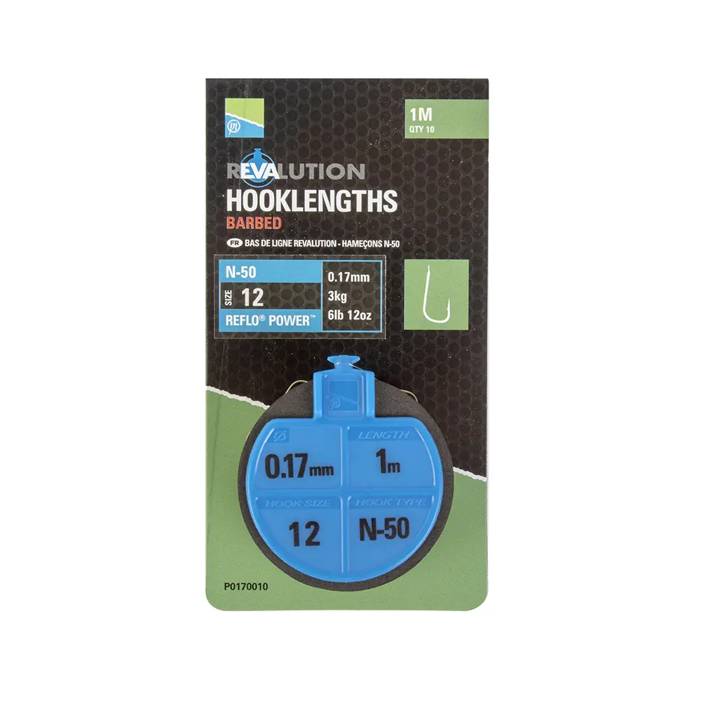 Vordere Reihe Preston revalution hooklengths n50 (x10)