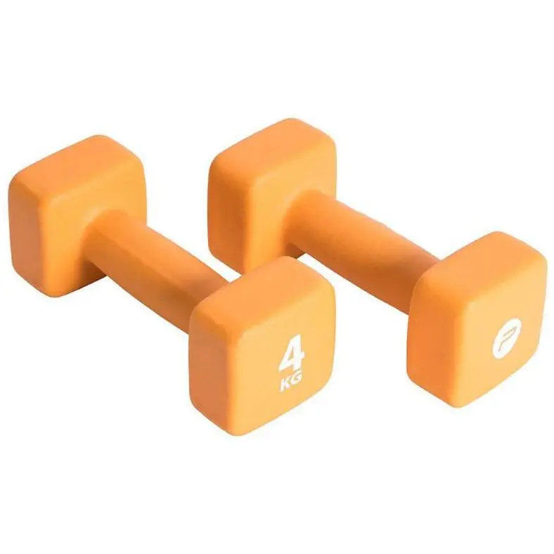 Pure2Improve Paire d'Haltères neoprene 2x 4Kg, Orange, Taille TU