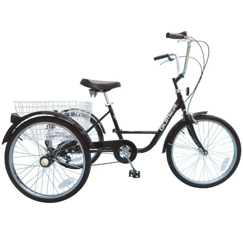 Triciclo per adulti a 5 velocità con cestino P2R Homologation NF30020