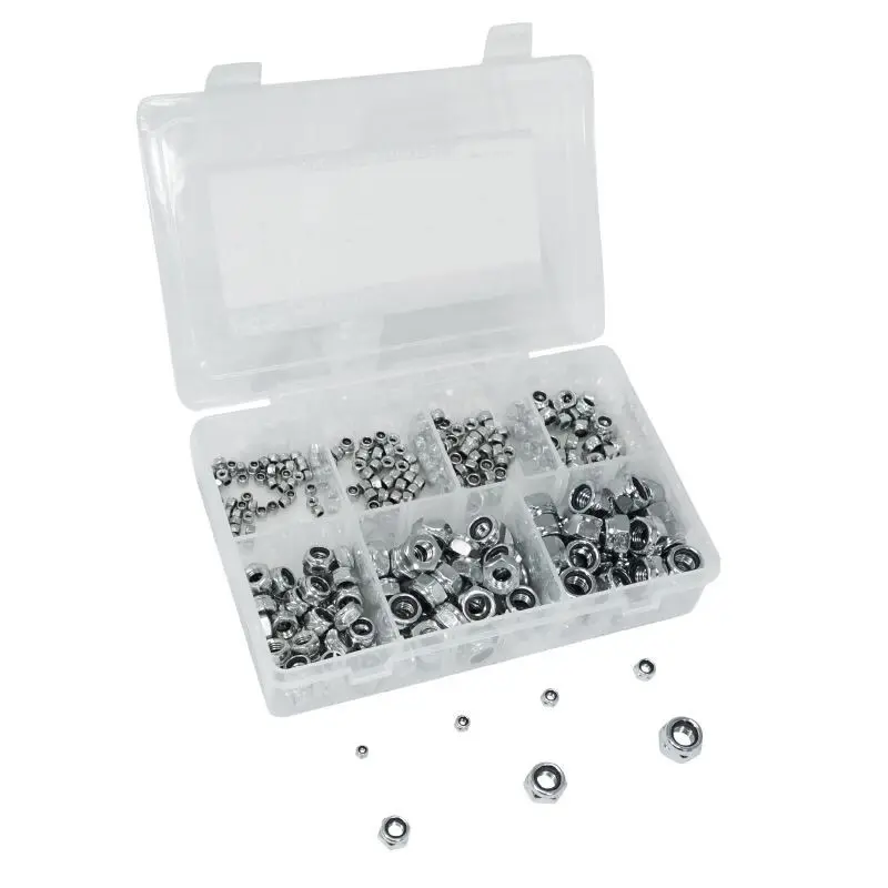 Schachtel mit 320 Muttern P2R Nylstop