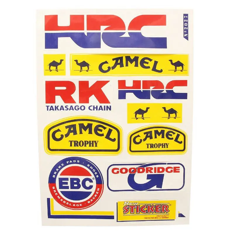 Bogen mit 10 Stickern P2R Racing HRC