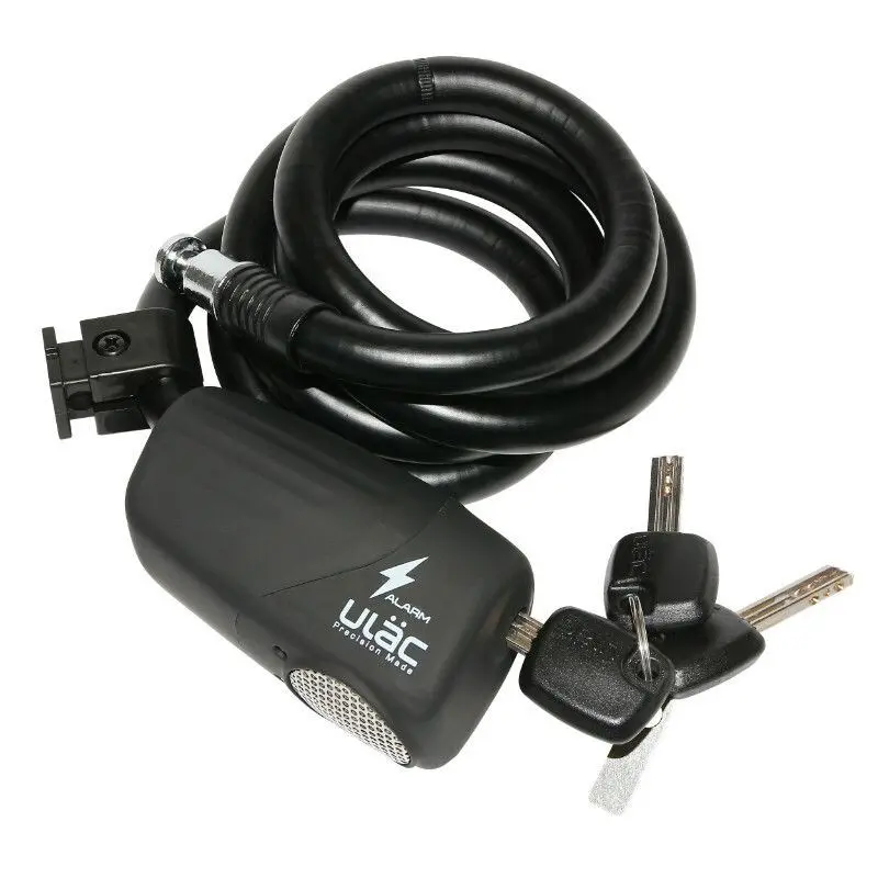 Velo Store - UK Spiral bike lock with key, bracket and alarm P2R | Extra 10% off with Subscription, Postage £16.79 to UK Fedex.