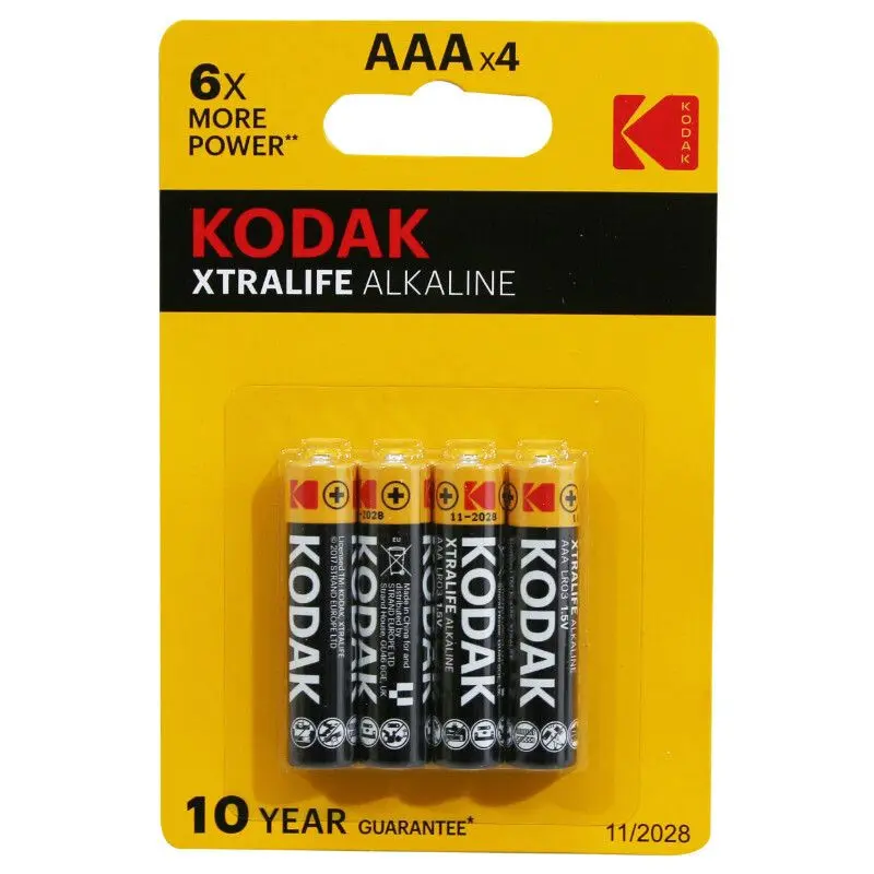 Velo Store - UK Set of 4 alkaline batteries P2R Xtralife AAA | Extra 10% off with Subscription, Postage £16.79 to UK Fedex.