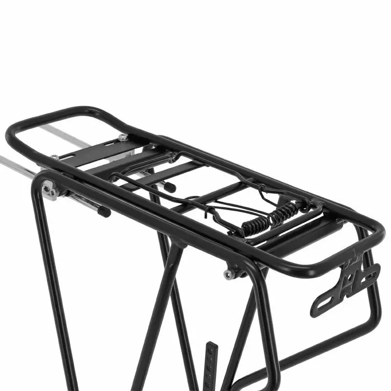 Porte bagage vélo - P2R - Alu noir - Réglable - Fixations soignées - 22