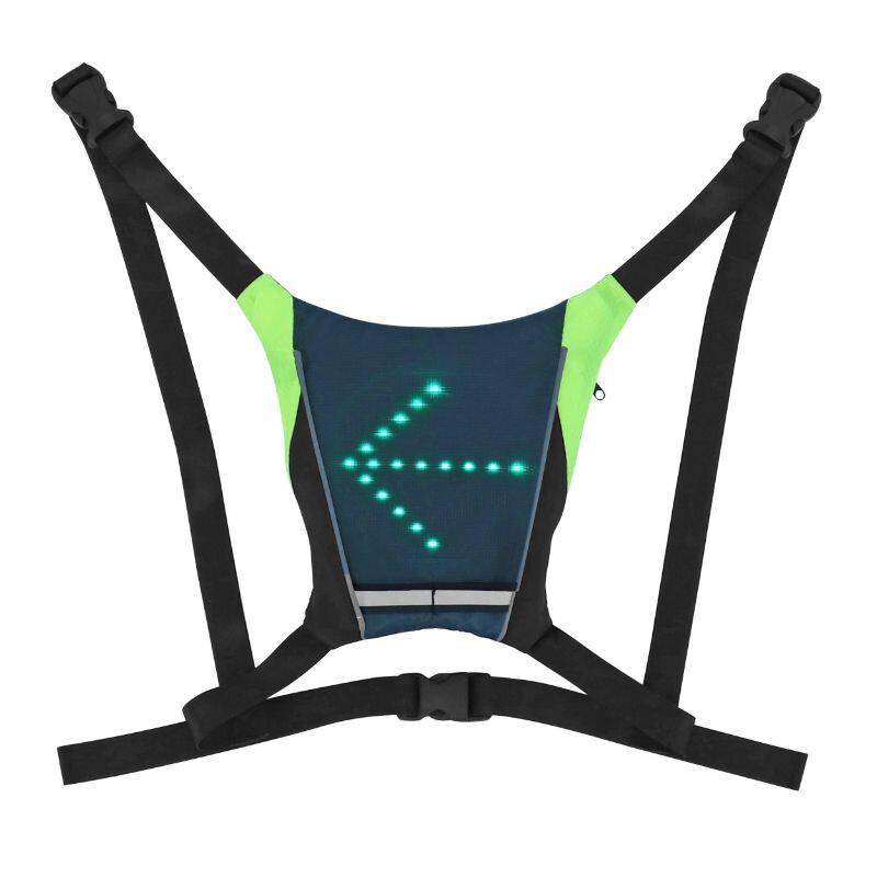 Velo Store - UK body lighting-harness with integrated 48 led signaling - wireless handlebar remote control usb rechargeable direction indicator (on vest) bike - scooter P2R | Extra 10% off with Subscription, Postage £16.79 to UK Fedex.