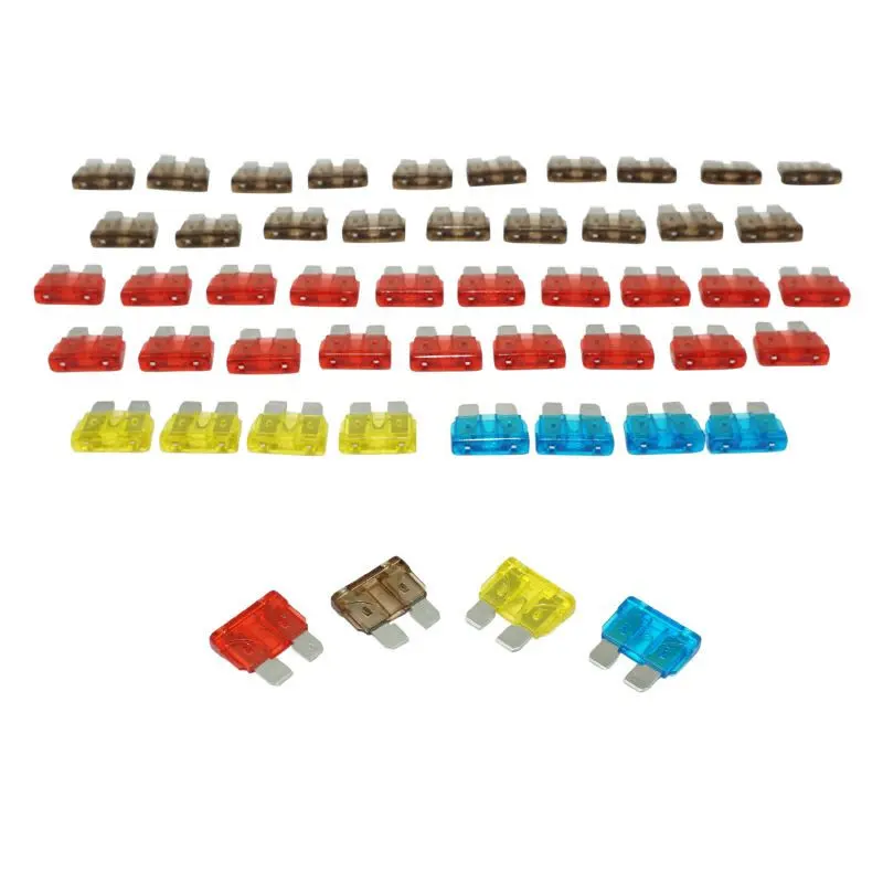 Set mit 50 steckbaren Flachfüsilieren P2R 7,5 - 10 - 15 - 20A