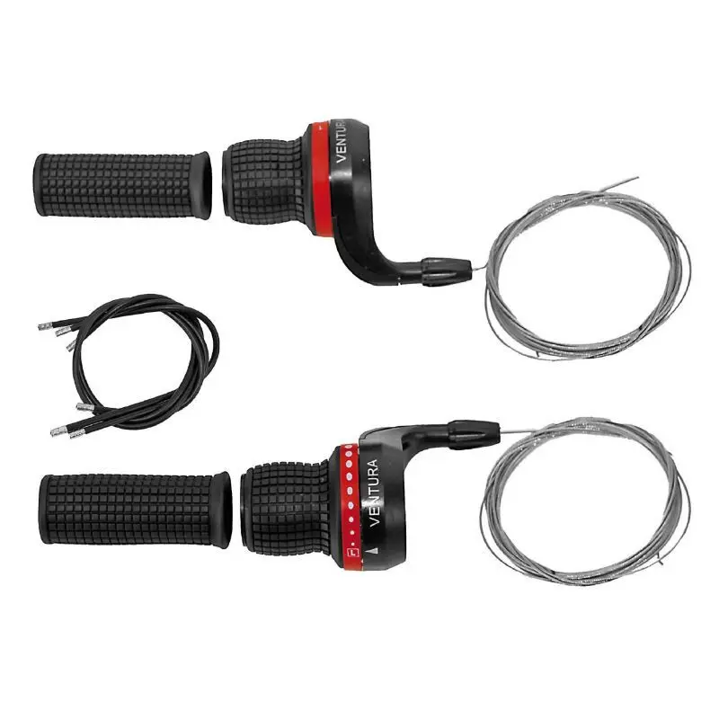 Velo Store - UK Pair of bike levers with twist grip coating P2R Ventura gripshift | Extra 10% off with Subscription, Postage £16.79 to UK Fedex.