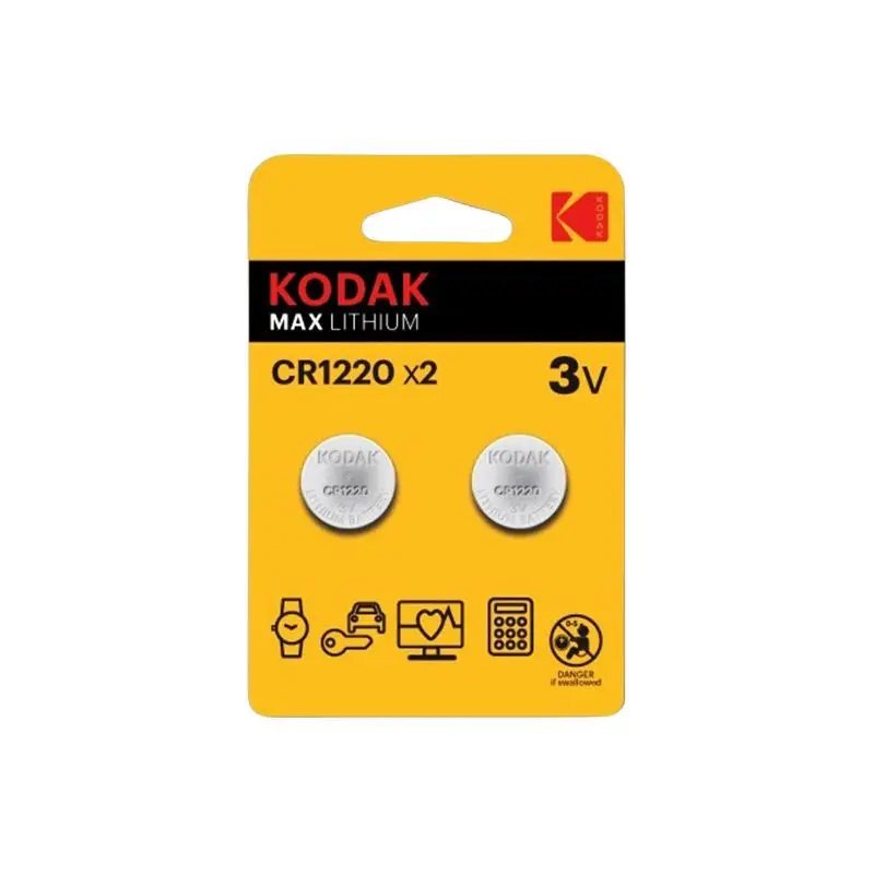2er-Set Knopfzellen P2R CR1220 Lithum Kodak