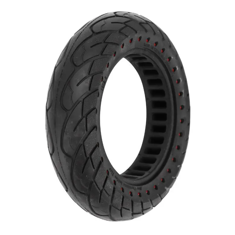 Pneu trottinette plein 10''x2,50 street points rouge & noir