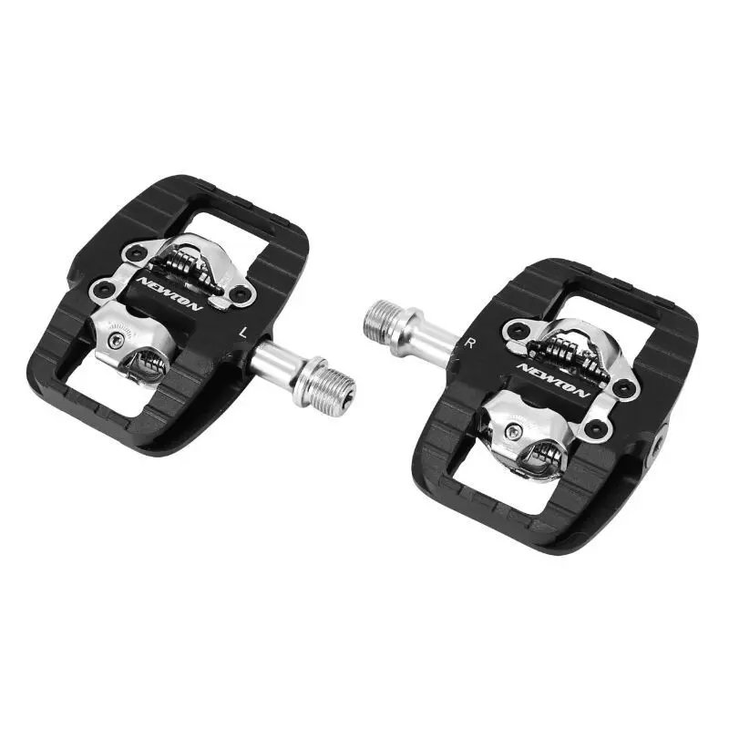 Image of Vielseitiges automatisches Fahrradpedalpaar mit gelagerten Pedalplatten P2R Spd Type Shimano