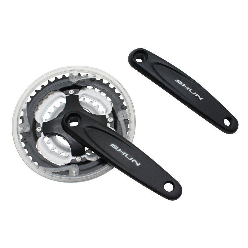 Velo Store - UK Aluminium mountain bike crankset with chain guard P2R 7-8V. 170 mm 42-34-24 | Extra 10% off with Subscription, Postage £16.79 to UK Fedex.